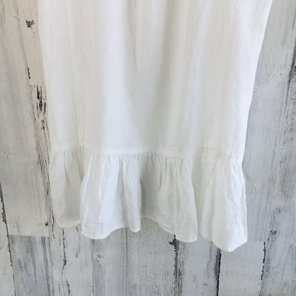 Joie Brandt 100% Linen Ruffled Flounce Shift Dress - Picture 10 of 10